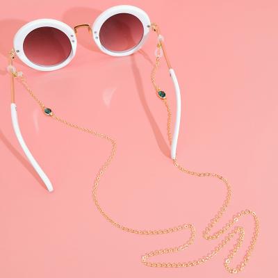 China CLASSIC Minimalist Jewelry Glass Eyeglass And 18k Gold Chains Copper Chain Real Rubber Finishes for sale