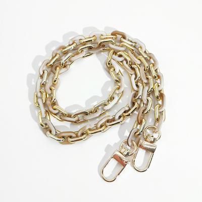 China CLASSIC Gold CCB Chain Acrylic Glass Bold Thick Stitching Chain, Marble Pattern Gold Maskes Glass Chain for sale