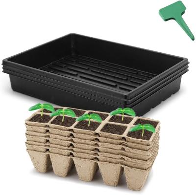 China 96 Cells Eco-Friendly Seed Starter Kit With Peat Pot Trays Plant Growing Trays Plant Labels Set For Gardeners DIY Projects for sale