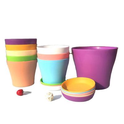 China Factory direct sales Bump-resistant open special flowerpot Rose Green Turnip Pot Planting resin flowerpot plastic balcony large flowerpot for sale