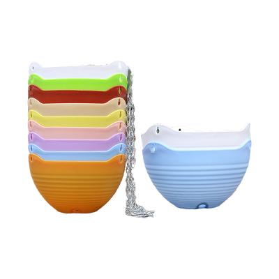 China Factory direct sales Bump-resistant thickened hanging basket flowerpot plastic resin green turnip pot planting wholesale for sale