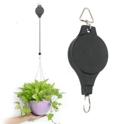 China EASY TO USE Flower Basket Hook Hanger for Hanging Garden Pots and Birds Feeder Plant Retractable Pulley Adjustable for sale