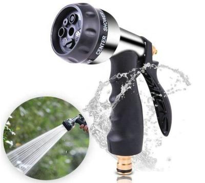 China Variable Flow Controls Hose Nozzle High Pressure Resistant Metal Water Hose Nozzle Nozzle With 7 Adjustable Spray Patterns Perfect Hose Nozzle for sale