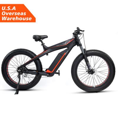 China 26 inch 1000w 48v front wheel hub motor carbon fiber sight with lithium battery fat electric mountain bike for sale