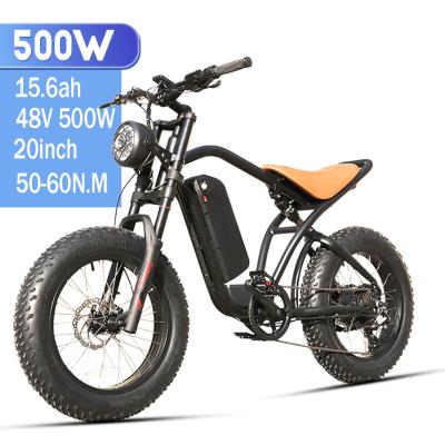 China Aluminum alloy 48V 750W 20 inch Shimano 8 speed fat mountain bike electric bicycle with 15.6Ah lithium ion battery for sale