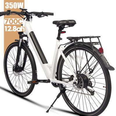 China Aluminum alloy OEM ODM white 250w 350w 26 27inch e bikes lithium battery electric bicycle for sale