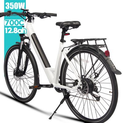 China Aluminum alloy OEM ODM white 250w 350w 26 27inch covered electric bike lithium battery bicycle for sale