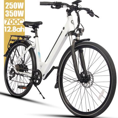 China Aluminum alloy factory purchase white 250w 350w 26 27inch e bike lithium battery electric bicycle for sale