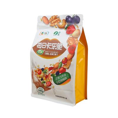 China Wholesale Flat Bottom Bag Foil Flat Bottom Food Packaging Bag For Dried Fruits for sale