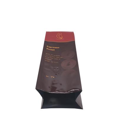 China Custom Printed Empty Side Gusset Coffee Bags Espresso Roast Side Gusset Bag Coffee Bags With Valve for sale