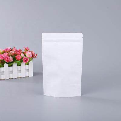 China Disposable High Quality Plain Kraft Paper Craft Paper Snack Food White Packaging Bag for sale