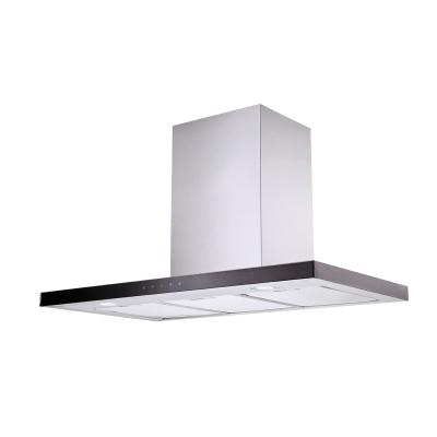 China New hotel trend selling kitchen large open hood strong island chimney cooker hood recycling cooker hood for sale