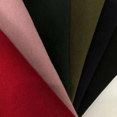 China 720g/m 480gsm 50% wool 40% polyester fabric plain wool fabric single sided wool coating fabric for sale