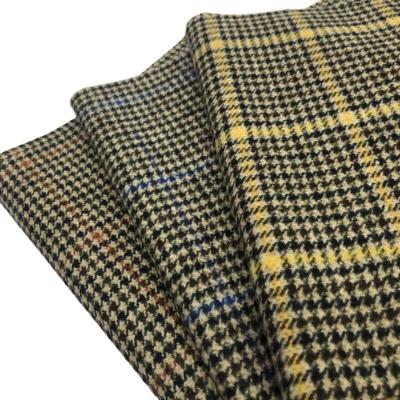 China Wicking 620g/m 410gsm 30% Wool Melton Wool Fabric For Coats Single Sided Houndstooth Cloth Wool Fabric for sale