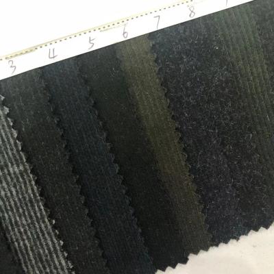 China Spring And Autumn Wicking Single Sided Knitt 50W 750g/m Stripe Fabric Check Wool Fabric For Men's Wear for sale