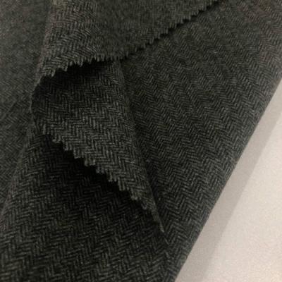 China 450g/m Anti Pill Vintage England Style Suit Fabric 50% Wool Fabric Herringbone Available Sales for sale