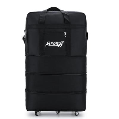 China Fashion Waterproof Folding Bag Fleece Traveling Consumable Wheeled Luggage Bags 5 Wheels Traveling Bags for sale