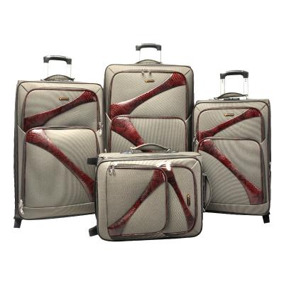 China Cheap Suitcase Soft Nylon Luggage Suitcase Four Pcs Wheel Luggage Wholesale Rolling Sets/45USD Set Business Style Trolley Suitcases for sale