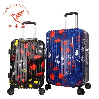 China Pattern Bottom Football PC Material New Style Design Fashion Travel Travel Luggage Bags for sale