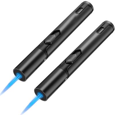 China Silicone/Metal Torch 2 Packs, Butane Jet Flame Torches Adjustable, Windproof Butane Gas Torch Refillable Lighter with Good Reactors Flame Lighter for sale