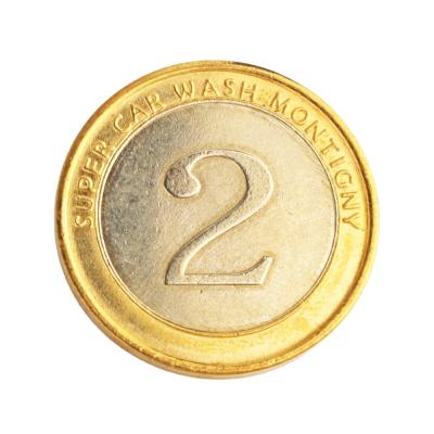 China High Quality Custom Brass Car Wash 2 Color Brass Coin Set Brands for sale