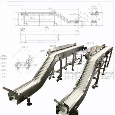 China Oil Resistant Inclined Modular Belt Conveyor For Food Transfer for sale