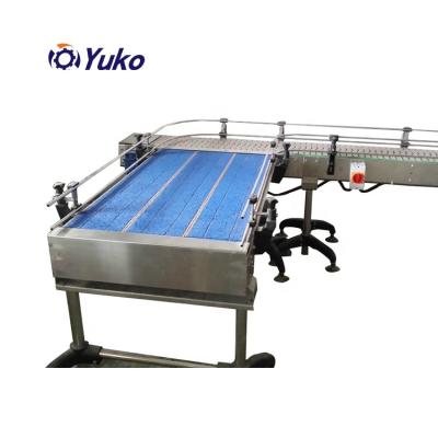 China LBP820 LBP882 Chain Roller Accumulation Heat Resistant Beverage Top Heavy Duty Chain Bottle Conveyor for sale