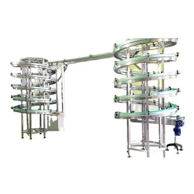 China Heat Resistant Aluminum Industrial Spiral Conveyor For Tissue Bottles for sale