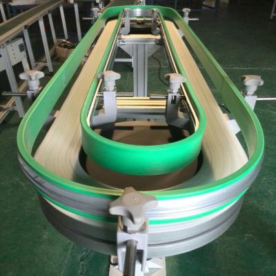 China Plastic Flexible Chain Transport Conveyor 90 And 180 Degree Curve Circular Conveyor for sale