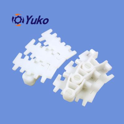 China Strong Custom White POM 63 83 103 44 Width Plastic Flexible Conveyor Chain For Flexible Chain Conveyor for sale