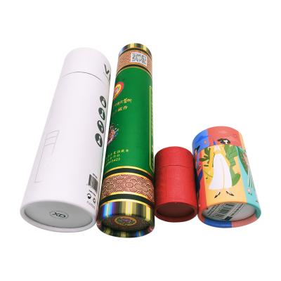 China High Quality Round Cylinder Paper Tube Box Custom Printed Biodegradable For Tad Food And Wine for sale