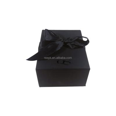 China 2019 Popular Recyclable Gift Box Watch Box Beads And Jewelry Gifts Packaging Square Box With Silk Ribbon for sale