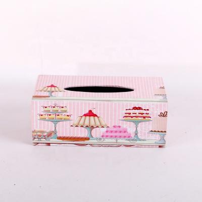 China Fashion printing design with cover tissue box for good desktop stand for sale