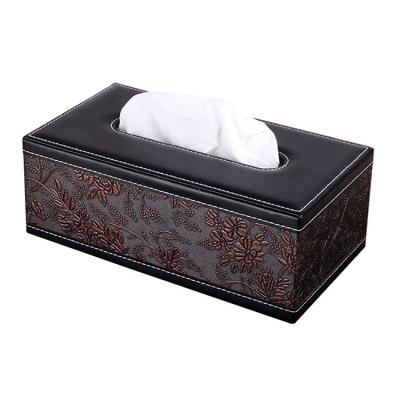 China Travel Custom Printed Fancy Mini Holder Leather Facial Tissue Box Wholesale for sale