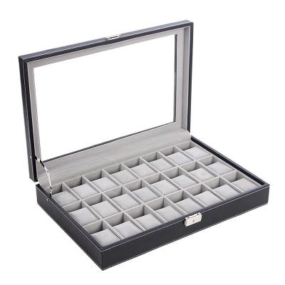 China 24 Slot Custom Printing Eco - Friendly Luxury Modern Watch Boxes With Lid for sale