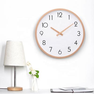 China Real wooden frame of calendars and daylight smart wall clock for sale