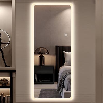 China New 2021 Modern Design Customized Wholesale Led Floor Mirrors Length Mirror for sale