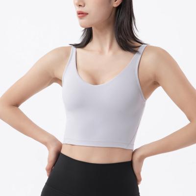 China 2021 Breathable Women Sports Bra Quick Dry Custom Plus Size Gathers Shockproof Sports Bra Size 36 Back Bra Supply Free Samples for sale