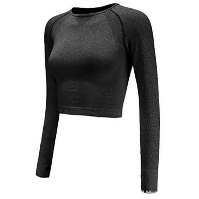 China Hot Sale Wholesale Long Sleeve Yoga Shirts Breathable Sport Sleeve Yoga Wear Customized Over Top Fitness Yoga Long Seamless for sale