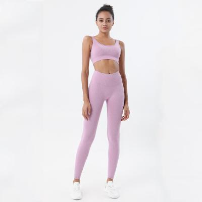 China 2021 breathable top selling yoga sets wholesale price yoga sets high support scoring and customization oga jogger sets women for sale