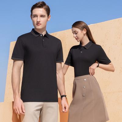 China Anti-Wrinkle Casual Summer Polo Shirt Short Sleeve Unisex Soft Top Resistant Washed Cotton for sale