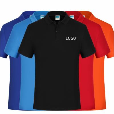 China Anti-Wrinkle Summer Men's Short Sleeve T-shirt Group Cotton Polo Shirt Work Wear Logo Advertising Cultural Shirt Mercerized Logo for sale