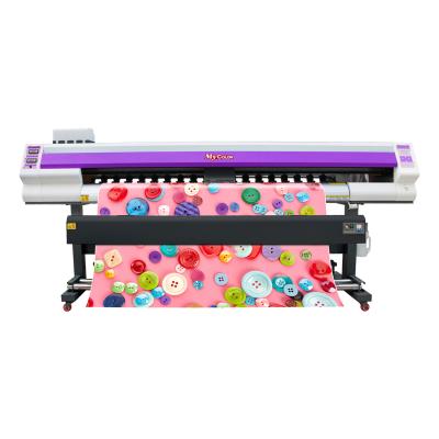 China Hotels 1.8m Printing Shop Machines Inkjet Printer Eco Printing Infrared Heating Solvent Machine for sale