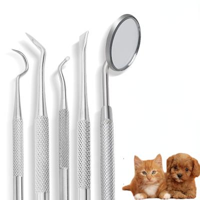 China Viable Dental Clearer Toothpick Scraper Mouth Mirror Hygiene Set Pet Teeth Cleaning Pet Tool for sale