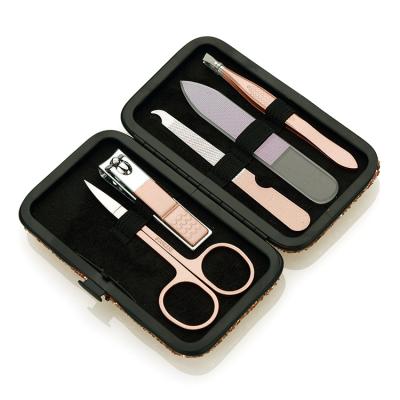 China Finger Nail+Foot Nail Boots Rose Gold Manicure Pedicure Set With Tip Toe Luxurious Manicure Pedicure Set For Women Gift Souvenir Travel for sale