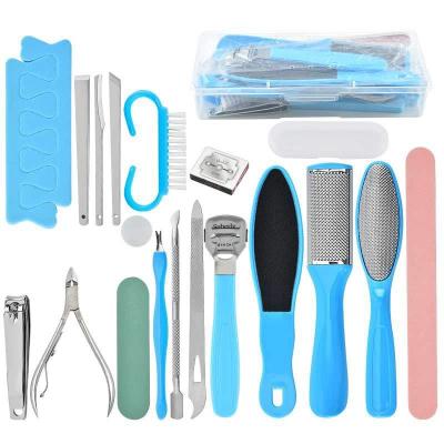 China Toenail Boots 20 Pcs Manicure Set Luxury Toenail File Professional Manicure Tools Pedicure Foot Remover Dead Skin Remover for sale