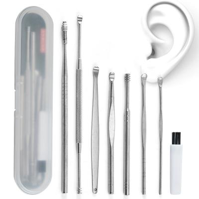 China 8-Piece Ear Wax Removal Kit High Quality Stainless Steel Reusable Ear Wax Remover Ear Cleaning Kit for sale