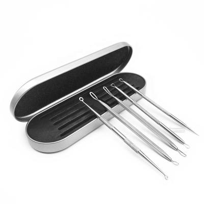 China Acne Treatment 5-Piece Blackhead Removing Tool Kit Acne Skin Care Tools Lightweight And Portable Skin Care Set for sale