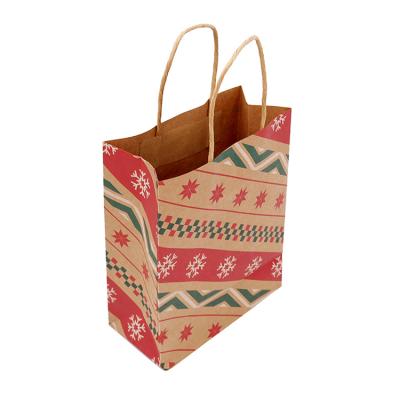 China Christmas Gift Sack Recyclable Paper Bag With Handle Paper Bag Manufacturers for sale