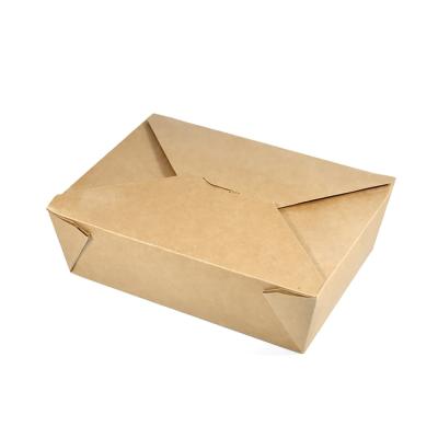 China Custom Disposable Disposable Eco-Friendly Take Out Paper Food Container Bento Meal Box for sale